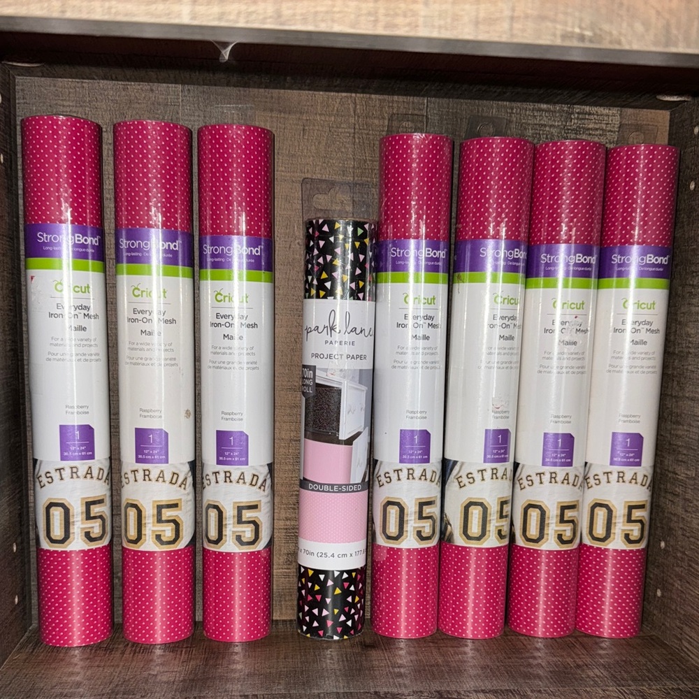 8 rolls CRICUT StrongBond Iron-On Mesh/Project Paper 8 rolls NIP